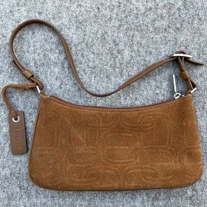Express handbag Genuine Suede 9medium brown